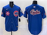 Men's Chicago Cubs Team Big Logo Royal 2025 Tokyo Series Limited Stitched Jersey,baseball caps,new era cap wholesale,wholesale hats